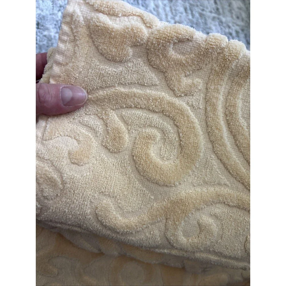 Asher Mills 4 Pc Towel Set 2 Bath Towels 2 Hand Towels Jacquard Scroll Cotton